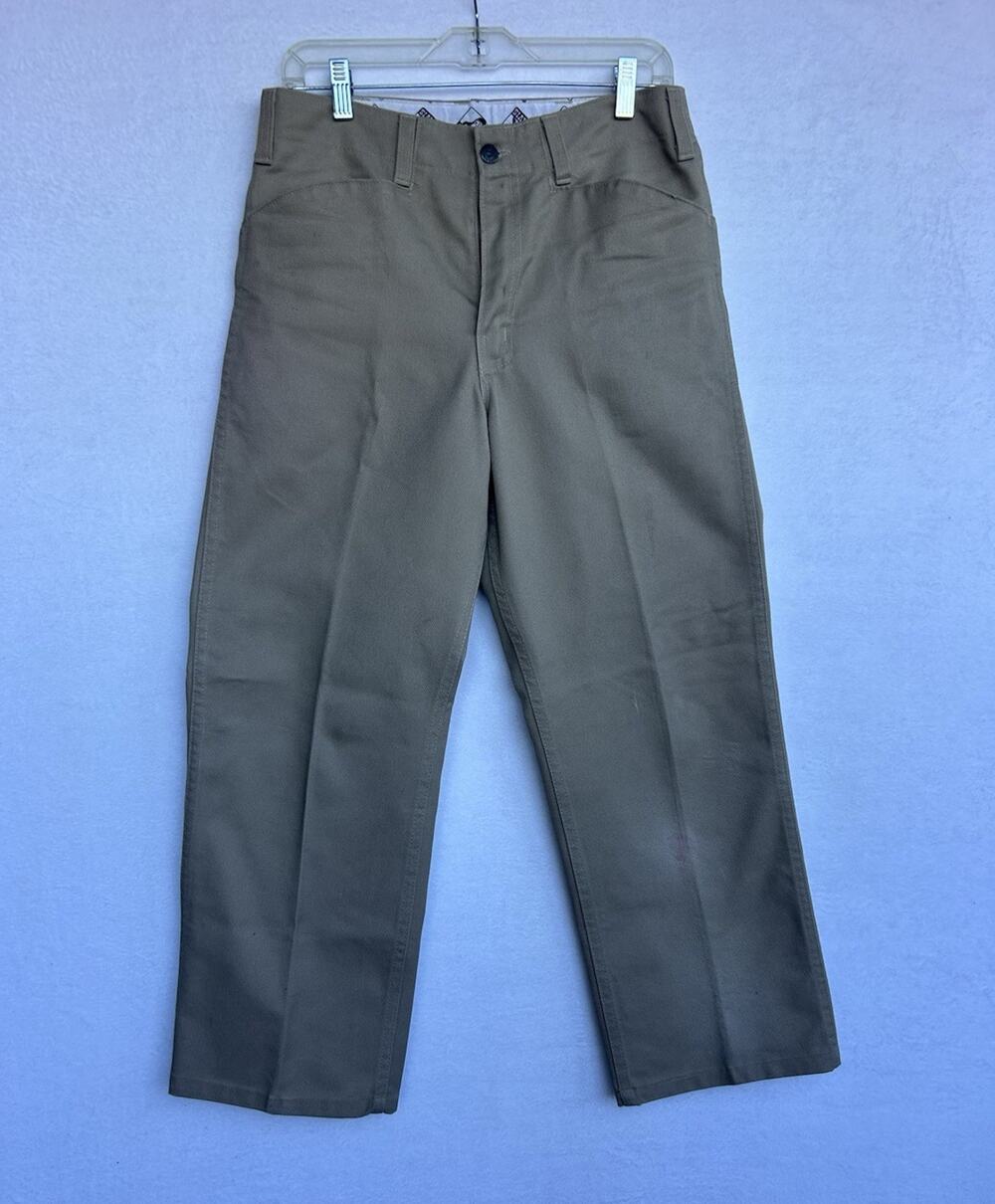 Ben Davis Men’s Beige Twill Work Pants Size 29 Polyester Cotton Blend